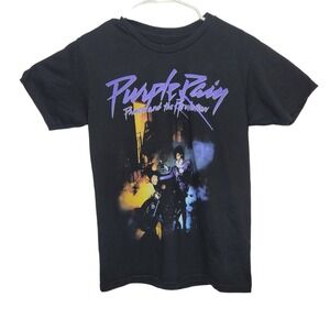 Prince Mens Sz SM‎ Black Purple Rain Revolution Motorcycle Band Tour Concert